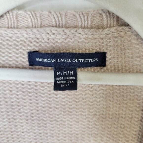 American Eagle Women's Medium Cardigan Sweater Open Front Southwestern - Picture 7 of 8